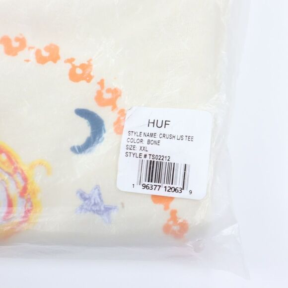 Huf x Smashing Pumpkins Crush Long Sleeve T-Shirt Bone Natural 2XL XXL - NEW - Picture 6 of 7